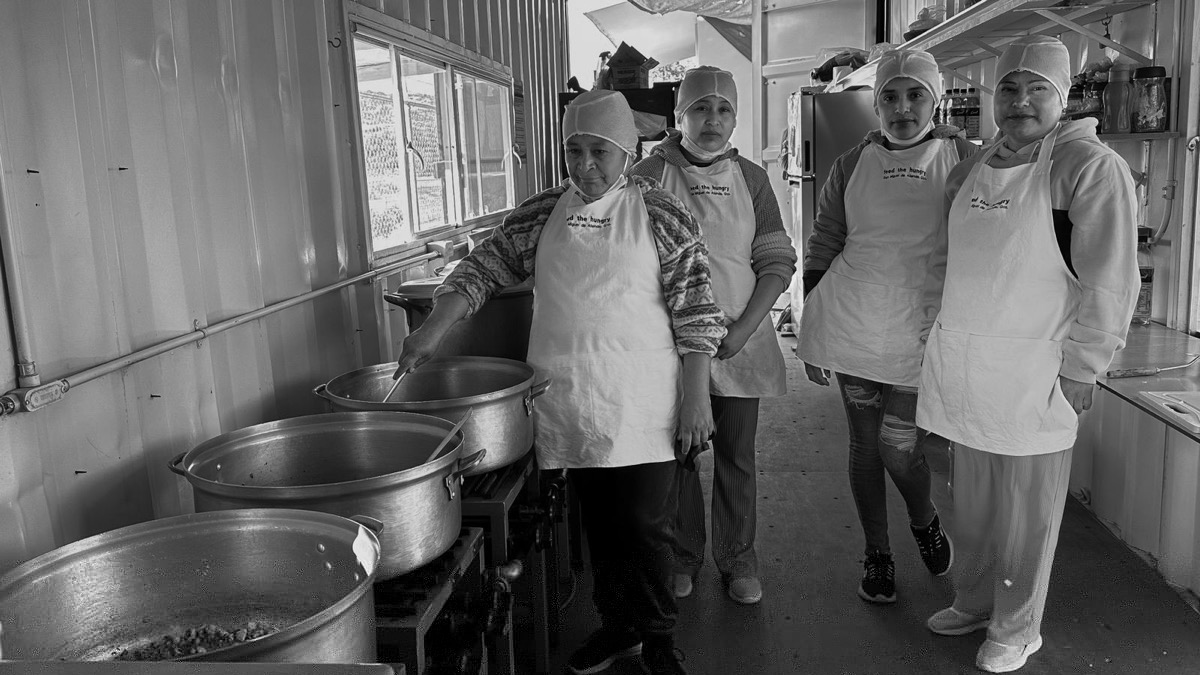Kitchen Angel staff cooking school meals at Feed the Hungry San Miguel